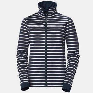 Helly Hansen navy and white striped zip up fleece jacket
