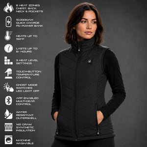 ActionHeat Pro Series+ Bluetooth Women's Puffer Heated Vest