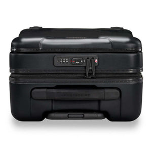 Black Briggs and Riley hard shell carry on suitcase with TSA combination lock