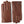 Hestra brown leather gloves with snap button closure