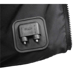 Gears Canada heated glove connector port on black fabric
