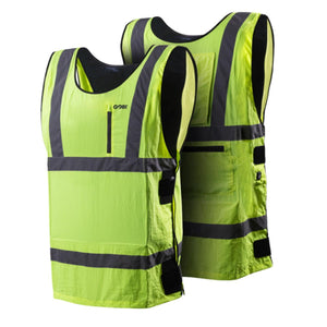 Gobi Heat high visibility yellow safety vest with reflective strips