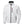 Helly Hansen white zip up jacket with black trim and red zipper pulls