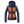 Kelvin navy blue hooded puffer jacket with four glowing orange heating panels on the chest and waist