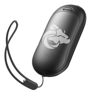 ActionHeat black rechargeable hand warmer with wrist strap