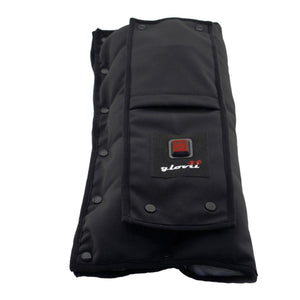 Glovii black heated leg warmer with power button