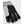 Hestra grey knit wool glove with black leather palm and finger overlays