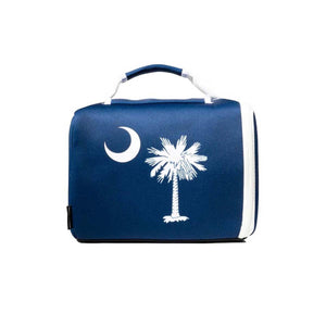 Kanga Coolers beer sleeve featuring the South Carolina state flag design