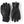 Hestra black leather ski gloves with adjustable wrist straps
