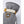 Hestra grey wool mitten with adjustable canvas strap and brand logo patch