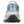 Korkers grey and blue athletic shoe front view