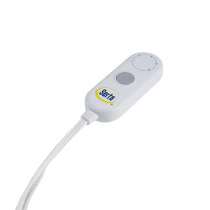Serta white wired remote control with power button and five heat settings
