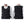 Front and back view of a black CompCooler liquid cooling vest worn over a white long sleeve shirt