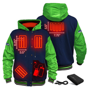 ActionHeat Seattle Seahawks 5V Battery Heated Varsity Jacket