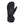 Kombi black winter mitten with textured fabric and leather palm