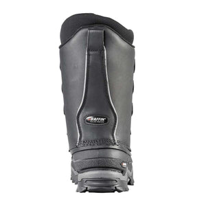 Rear view of black Baffin winter boot showing heel and reflective detailing