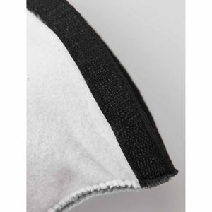 Close up of Hestra glove cuff with black elastic trim