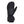 Black waterproof winter mitten with textured palm and elastic wrist