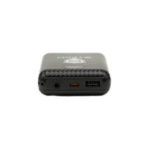 G-Tech power bank showing input and output ports