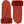 Hestra rust orange sheepskin mittens with shearling cuffs