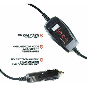 Zone Tech heated seat controller with digital display and 12V car power adapter