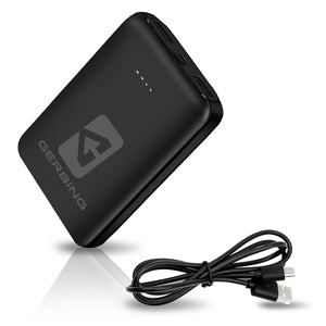 Gerbing black portable power bank with charging cable