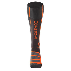 Hotronic black and orange knee high ski sock