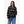 Mobile Warming black and white plaid zip up jacket with front pockets worn by a woman