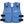 Blue TechKewl cooling vest with front zipper and adjustable side velcro straps