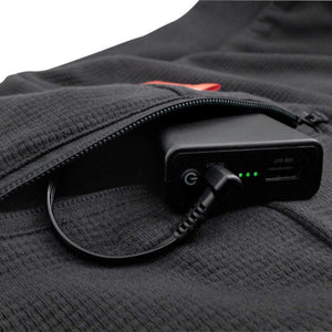 Radians heated jacket battery pack inside zippered pocket