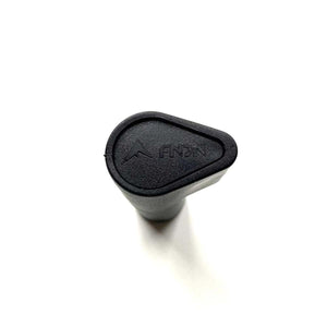 Black FNDN branded plastic battery cap