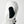 Hestra white leather mitten with black fabric insert and snap button closure