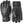 Pair of black Hestra leather gloves with wrist straps