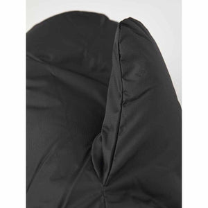 Close up of black Hestra mitten fabric