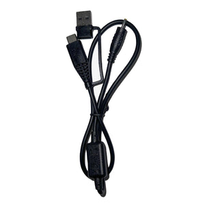 Venture Heat black multi-connector charging cable with USB and DC power tips