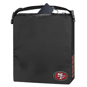 ActionHeat San Francisco 49ers black heated stadium seat cushion with power bank