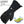 Black waterproof heated glove with power button and layered fabric diagram