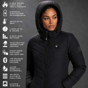ActionHeat Pro Series+ Bluetooth Women's Puffer Heated Jacket