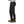 Side view of Black Diamond black technical trousers worn with brown approach shoes