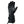 Black winter glove with leather palm and extended gauntlet cuff