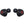 Pair of black wireless earbuds with red Bigfoot logo
