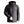 Ravean black hooded puffer jacket with front zipper and chest pocket