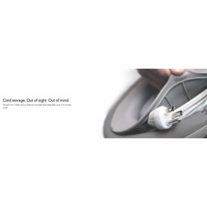 Vornado Tempa hidden cord storage compartment with power plug visible
