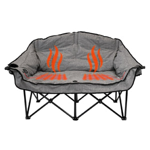 KUMA Outdoor Gear grey heated double camping chair with black frame