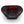 Top down view of open Black Diamond climbing bag with black grid pattern and red interior accents