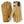 Hestra tan leather gloves with black cuffs and wrist adjustment straps