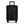 Back view of black Briggs and Riley carry on suitcase with extended handle and four wheels