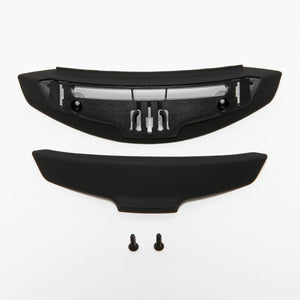 Shoei helmet chin vent replacement kit with two black plastic vent parts and two small screws