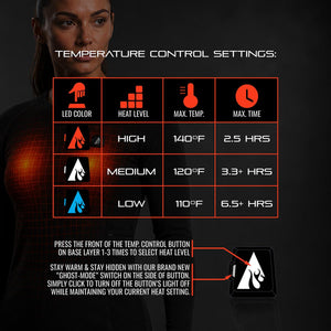 ActionHeat Pro Series+ Bluetooth Women's Heated Base Layer Shirt