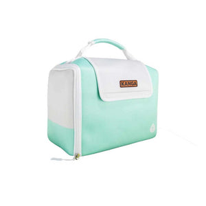 Kanga Coolers mint and white insulated lunch bag with top handle